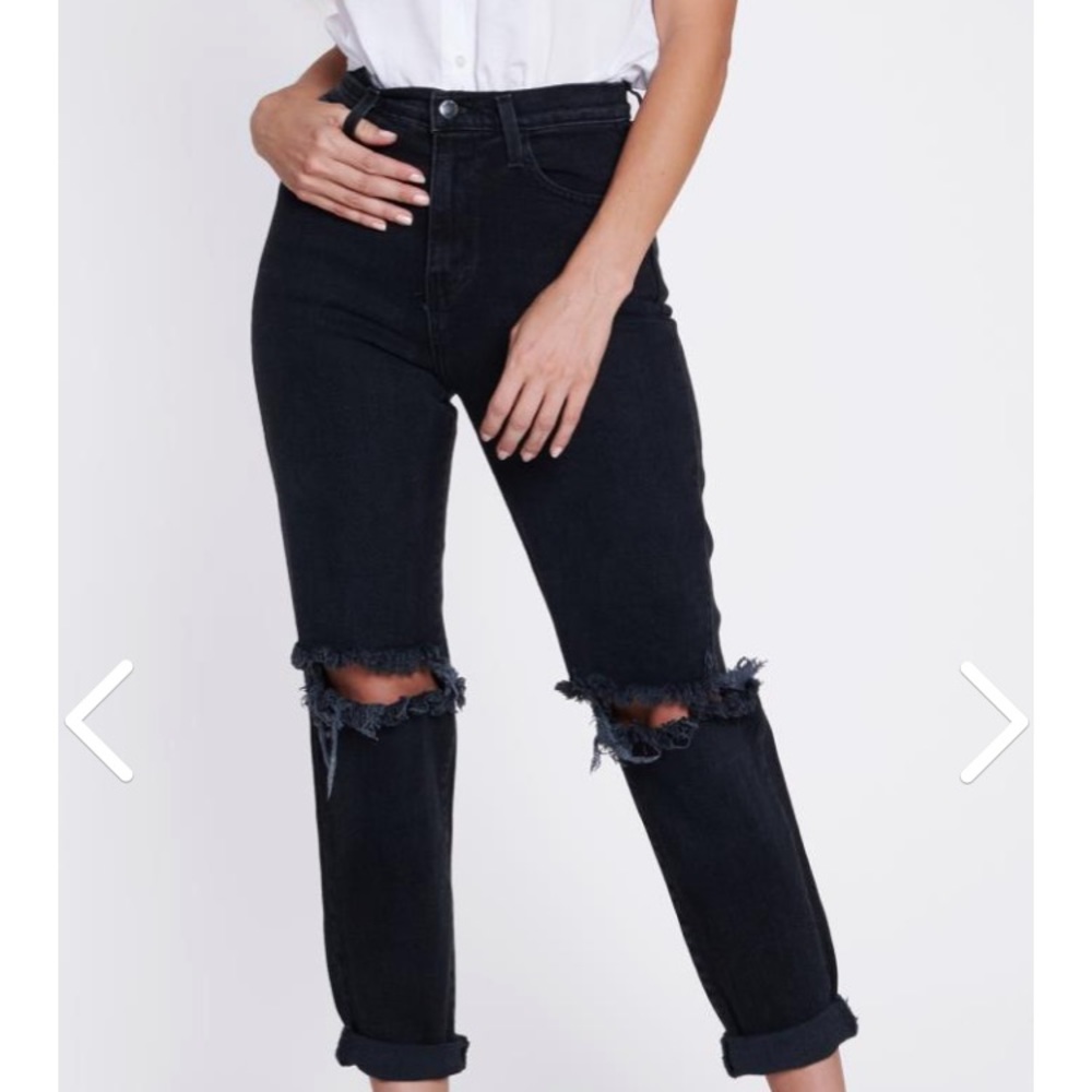 Boyfriend Jeans (Black/Size 3)